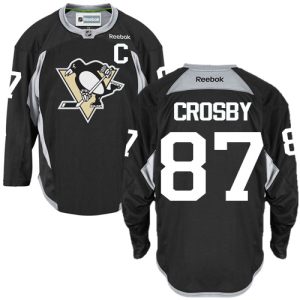 Pittsburgh Penguins Trikot #87 Sidney Crosby Authentic Schwarz Reebok Practice